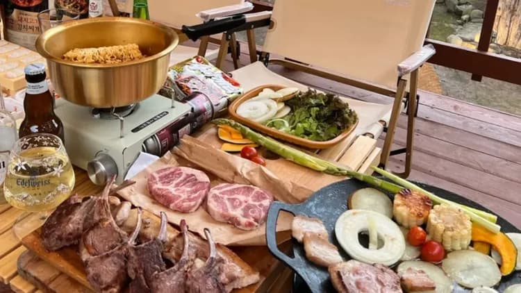 韓式露營烤肉-含每人200克五花肉（圖片僅供參考）