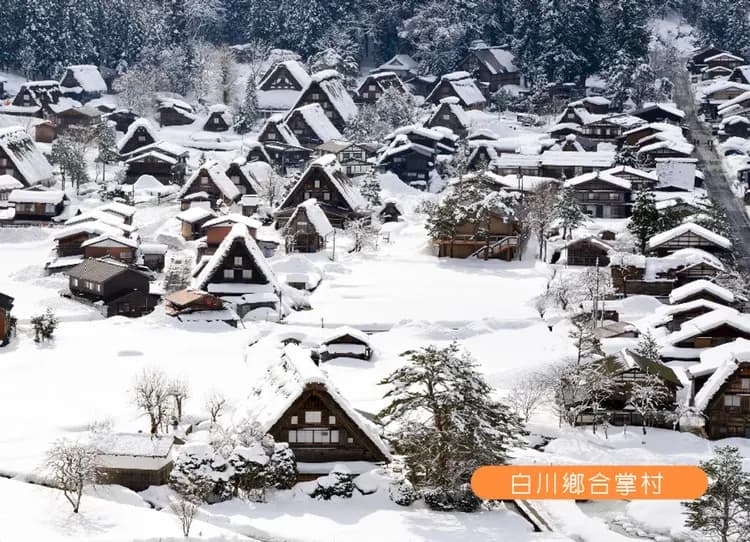 北陸雙點燈雙溫泉6日.名花之里彩燈.飛驒之里.牧歌之里玩雪.新穗高纜車.採草莓體驗.保住希爾頓一晚