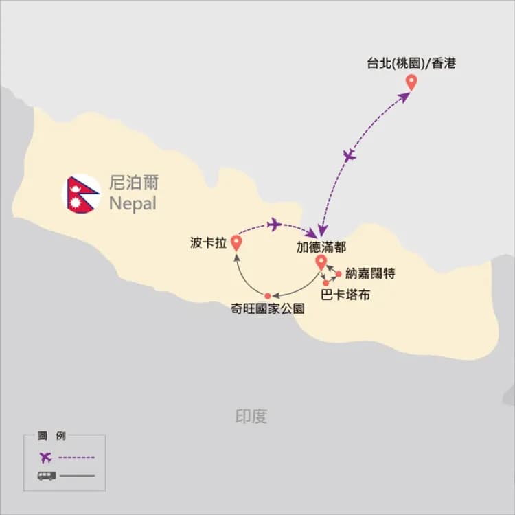 地圖僅提供路線示意參考，並未依照比例繪製，請見諒。-