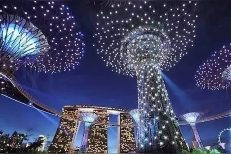 超級樹-新加坡：超級天空樹幻彩燈光秀