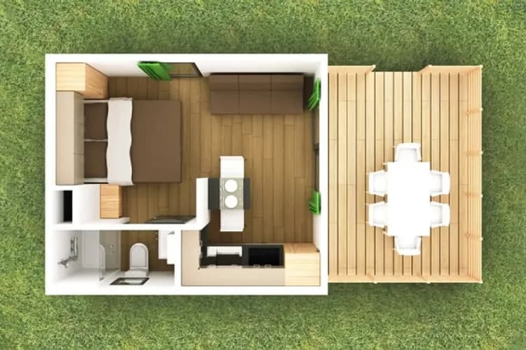 雙人一室平面圖-五星豪華露營