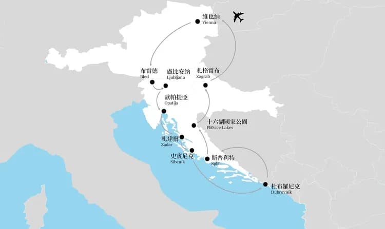 克羅埃西亞地圖