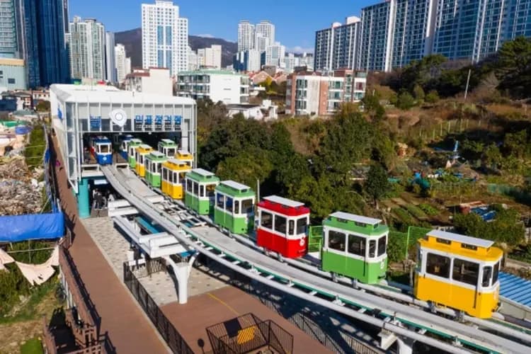 海雲台藍線公園(膠囊列車)-天空膠囊列車(尾浦++青沙浦；約30分鐘)