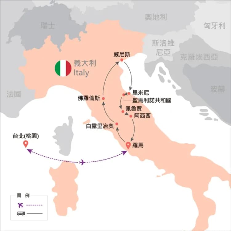 地圖僅提供路線示意參考，並未依照比例繪製，請見諒。-