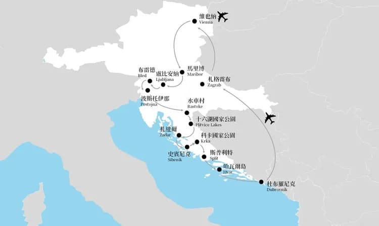 克羅埃西亞地圖