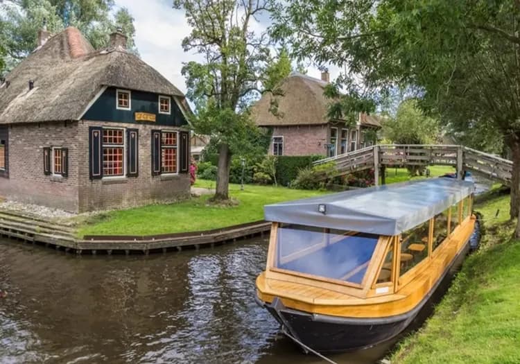 荷蘭,羊角村,運河遊船,綠色威尼斯,荷蘭威尼斯