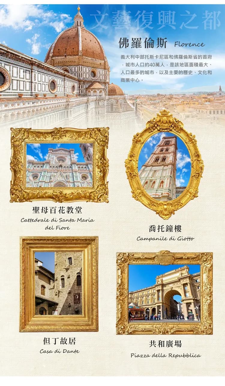 【浪漫打卡．義大利１０日】韓劇取景地、佛羅倫斯、西恩納、天空之城、佩魯賈、蒙達奇諾[含稅簽]-5