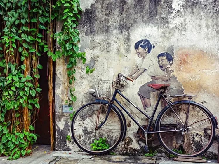 喬治城魔鏡-姐弟共騎Kids on Bicycle-檳城風情漫遊