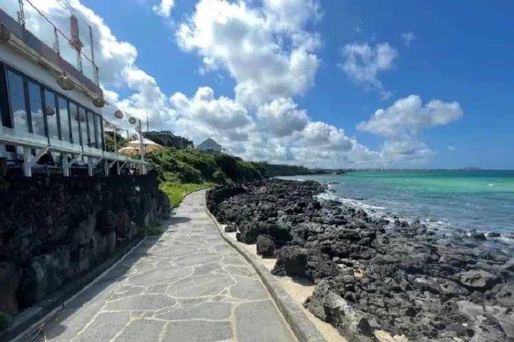 暑假濟州旅遊∣牛島觀光．城山日出峰．搭乘英式小火車．涯月賞海景喝咖啡．漢拏星光夜市．品嚐鮑魚海鮮鍋(一站購物彩妝)4日|高雄-6
