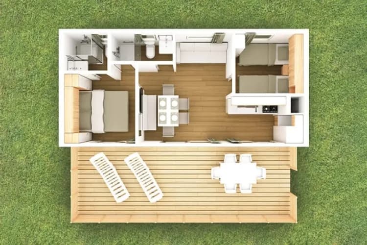 四人一室平面圖-五星豪華露營