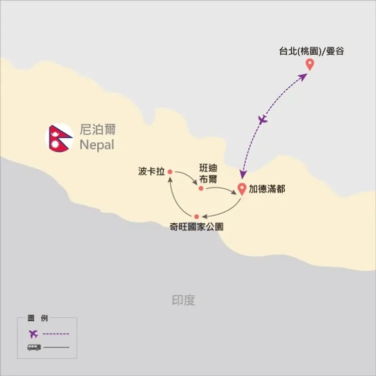 地圖僅提供路線示意參考，並未依照比例繪製，請見諒。-