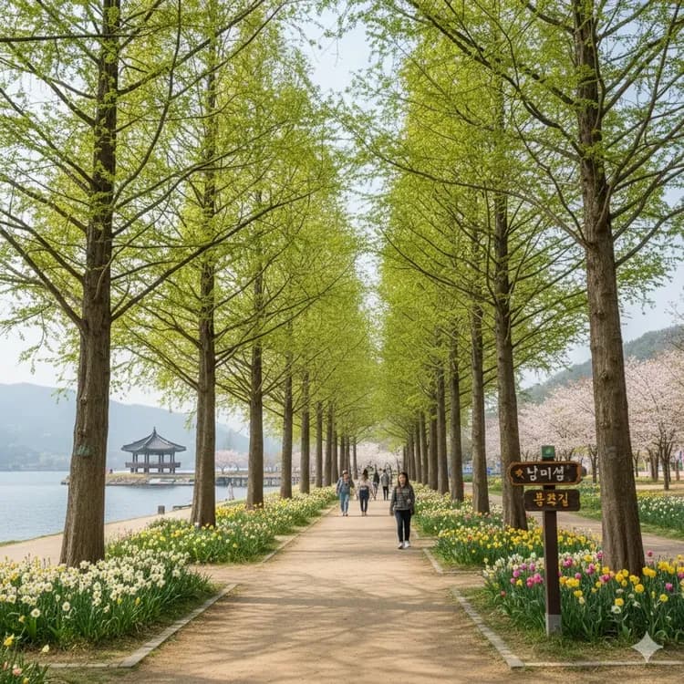 【不進人參保肝．精選首爾５日】南怡島、COEX水族館、首爾樂園、廣藏市場[含稅簽]