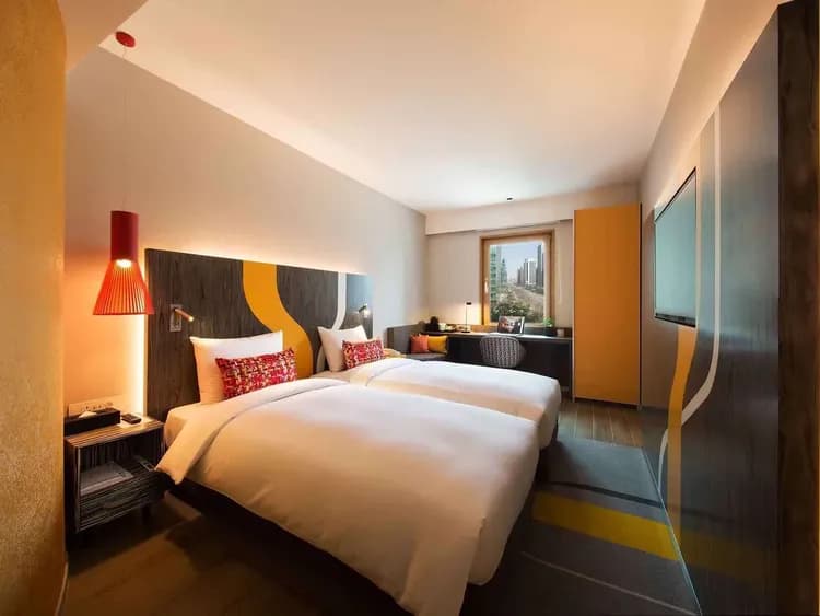 10K：宜必思尚品首爾江南大使飯店 ( ibis Styles Ambassador Seoul Gangnam / 이비스 스타일 앰배서더 서울 강남 )－雙床房