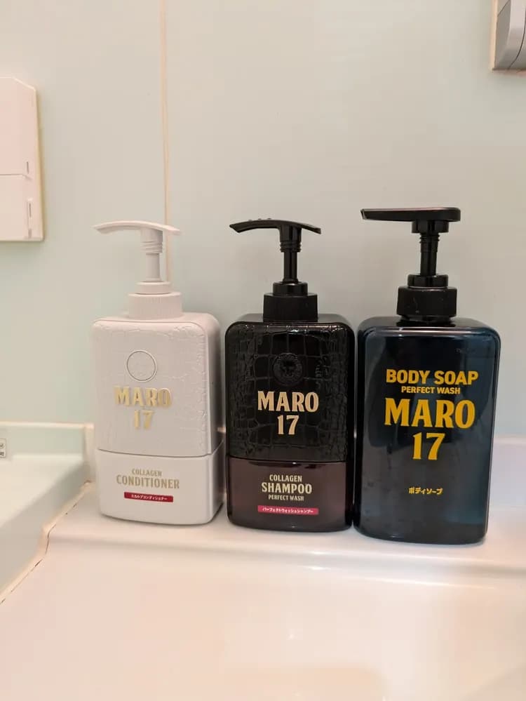 男性用シャンプー、リンス、ボディソープ