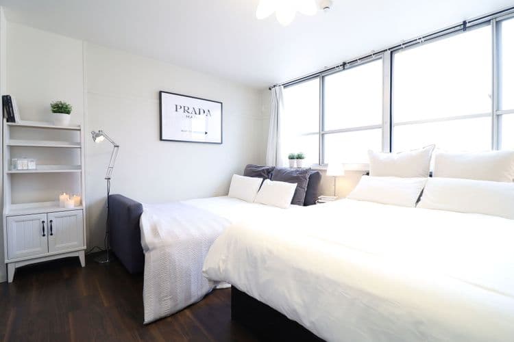 【第一間房間】一張雙人床和沙發床