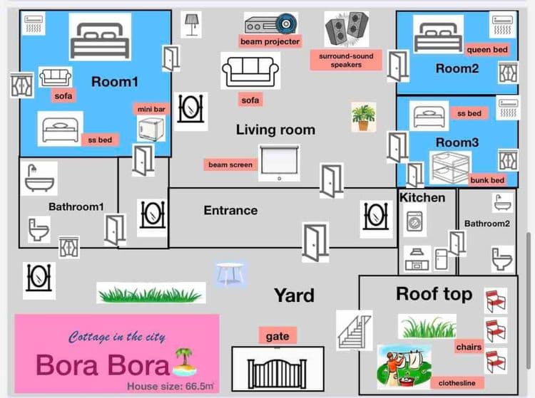 BoraBora (3 minutes to Itaewon Station, convenient transportation, mini theater)-15