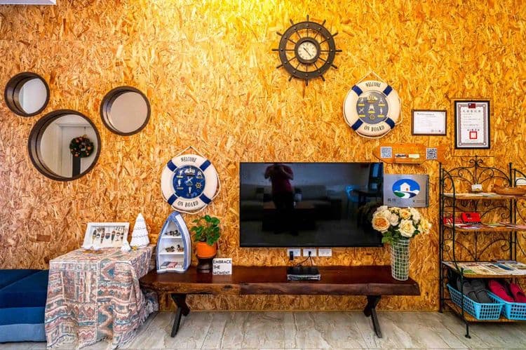 海洋風格佈置之 客廳