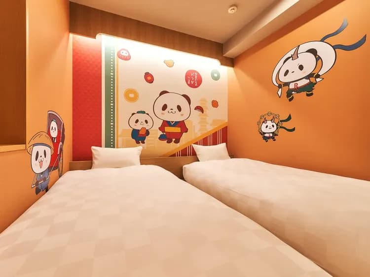 【お買いものパンダルーム／ツインB】14平米の少し広めのお部屋