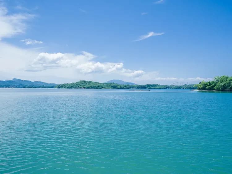 【景色】永浦島など天草諸島が見渡せます。