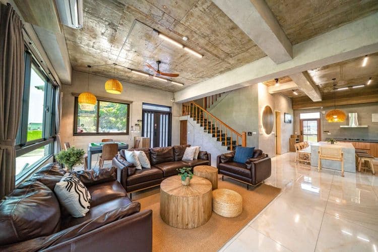 宜蘭伍月民宿｜18人包棟 ｜包棟獨棟民宿 親子溜滑梯 、麻將桌、廚房設施-1