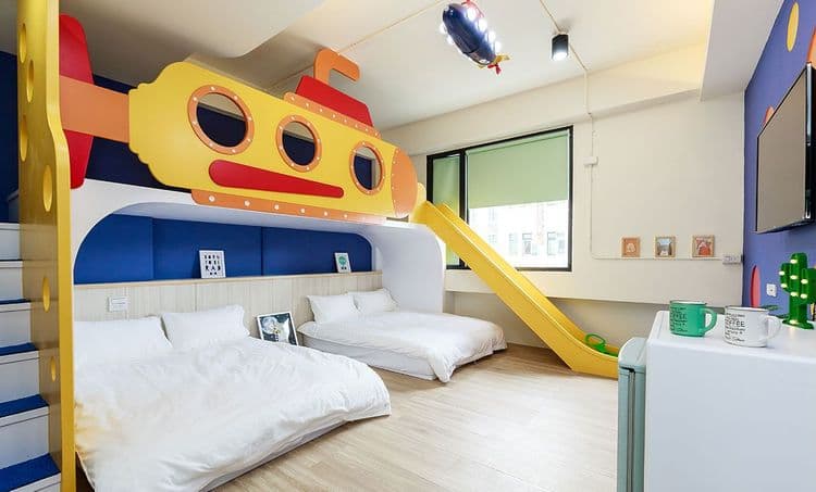 23here親子民宿｜溜滑梯&戲水池｜電梯&車站｜兒童電動車-6