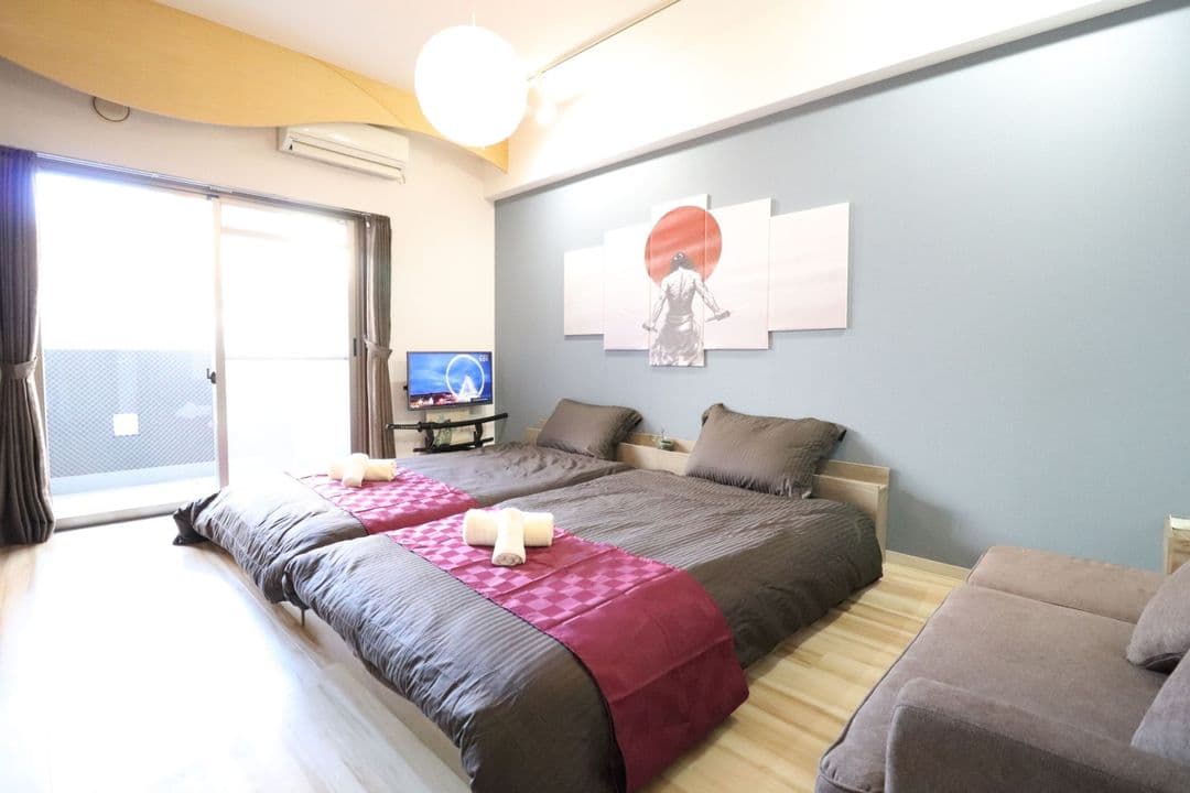 大阪府-大阪武士旅居｜長堀橋站步行5分/日本橋站步行6分/道頓堀商圈步行4分/心齋橋商圈步行8分鐘