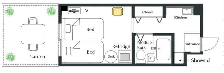 LJ Inn 102室｜太宰天神川站&蠶之社站/東映太秦映畫村步行12分/免費自行車-8