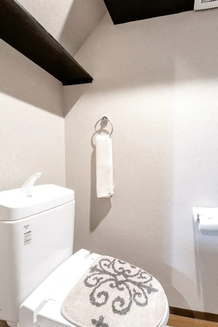 A toilet in common area too