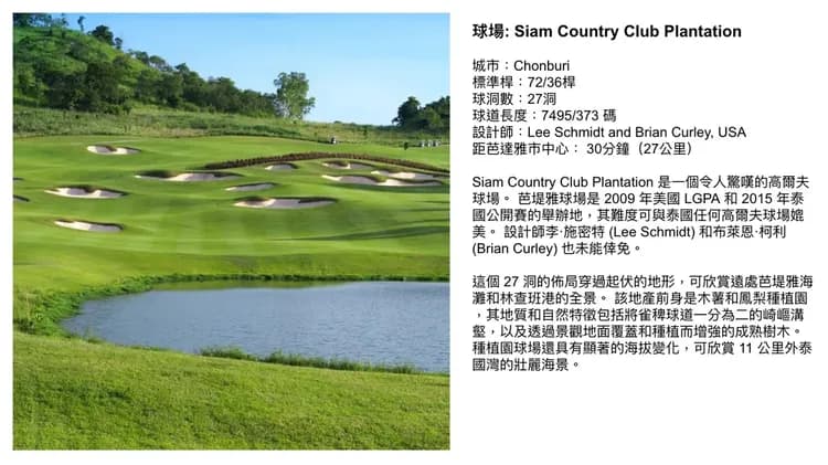 球場: Siam Country Club Plantation