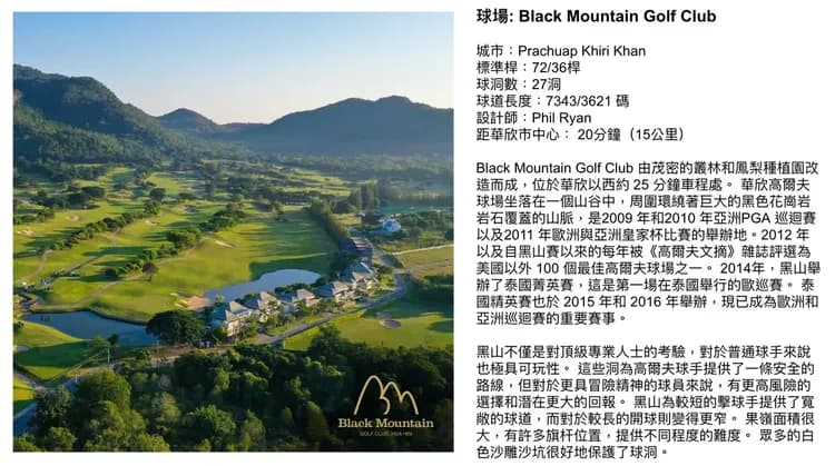球場: Black Mountain Golf Club