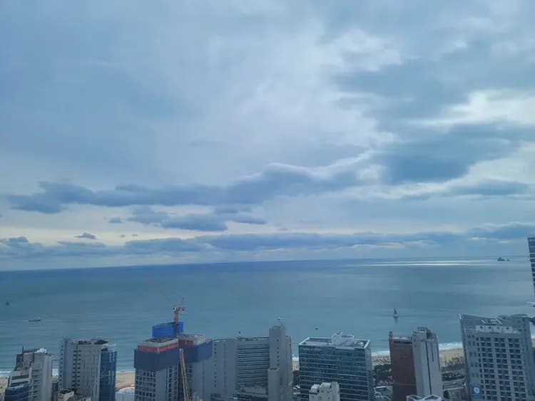 객실에서 보이는 오션뷰