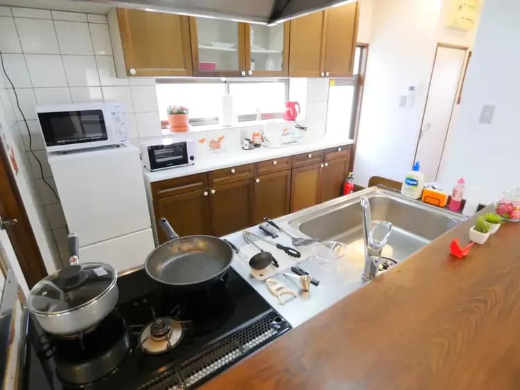 三口ガスコンロでお料理もできます。