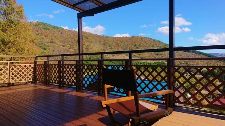 のんびりバルコニーでお過ごしください。