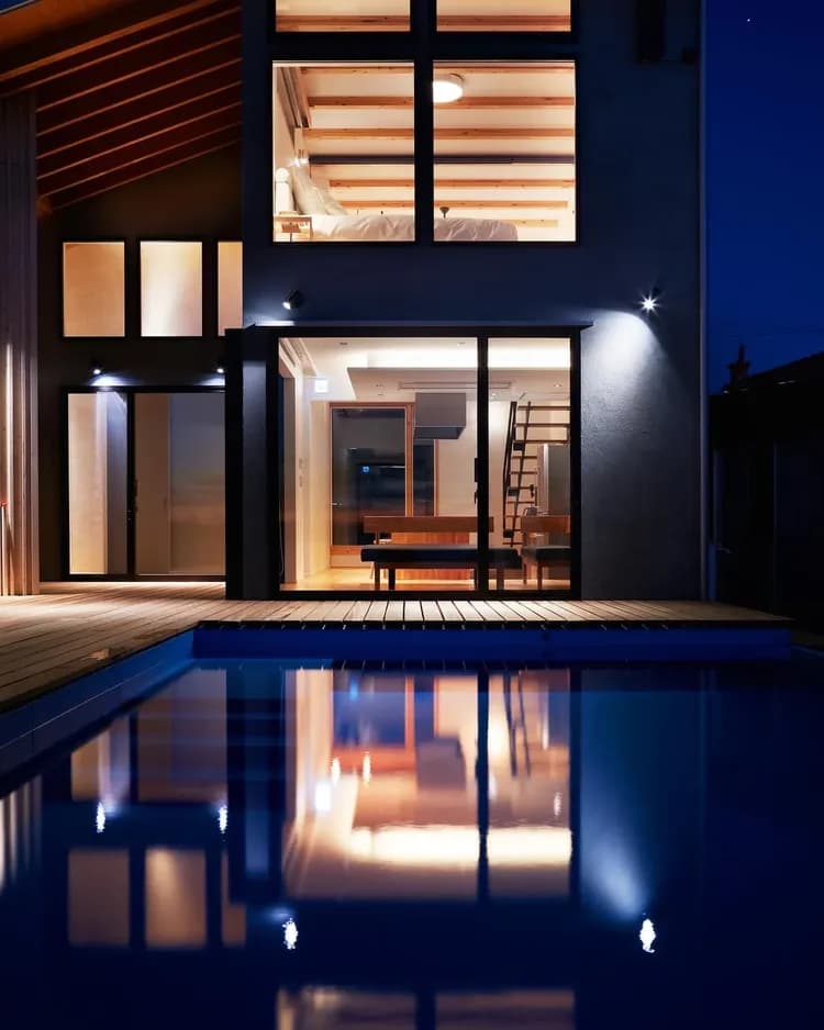 Private Villa with Pool and Sunset in Aki City-10