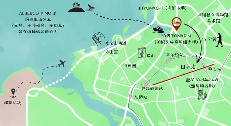 泊二丁目旅居｜近那霸泊港/碼頭旅客總站大樓步行5分-9