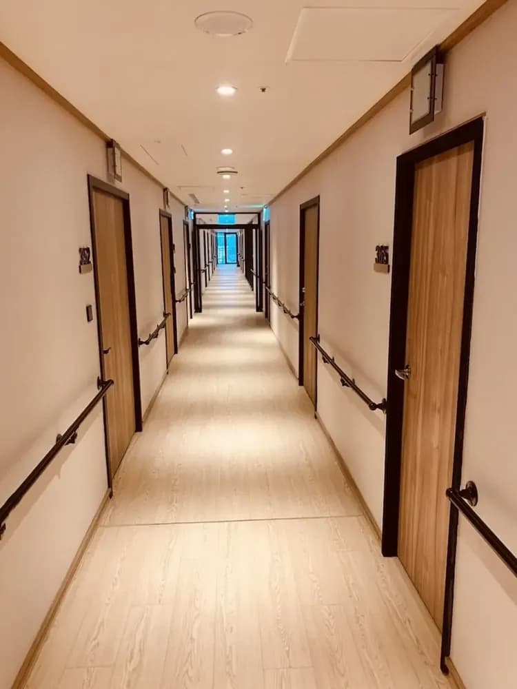 Handrails in hallways