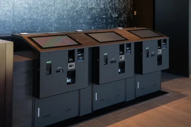 Check-in/check-out kiosk