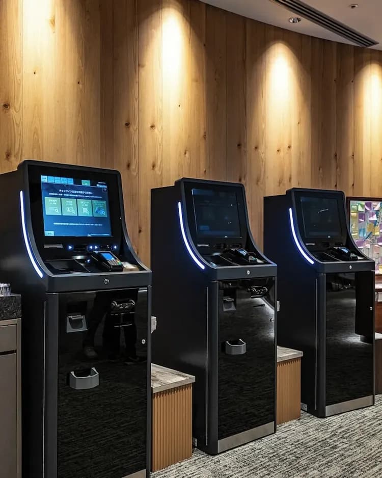 Check-in/check-out kiosk