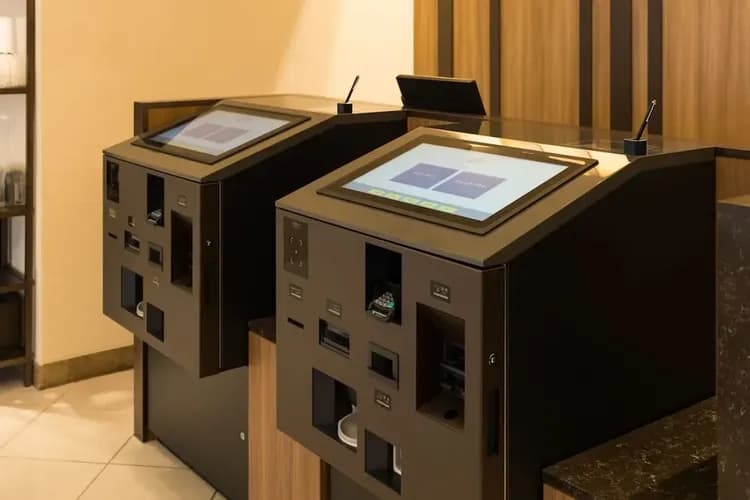 Check-in/check-out kiosk