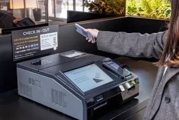 Check-in/check-out kiosk