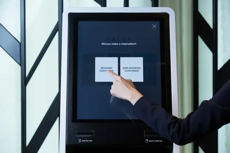 Check-in/check-out kiosk