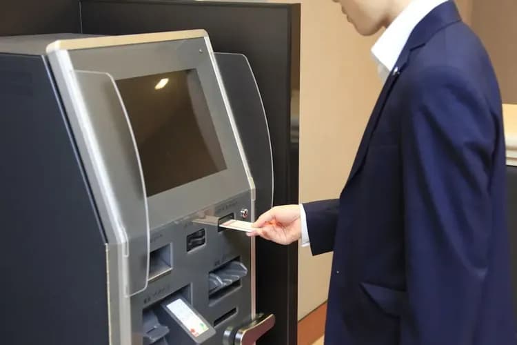 Check-in/check-out kiosk