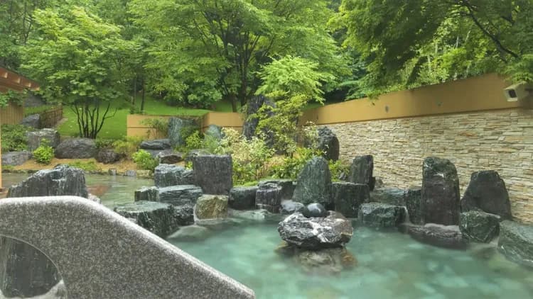 定山溪 鶴雅渡假SPA 森之謌｜溫泉浴場/定山源泉公園步行10分-10