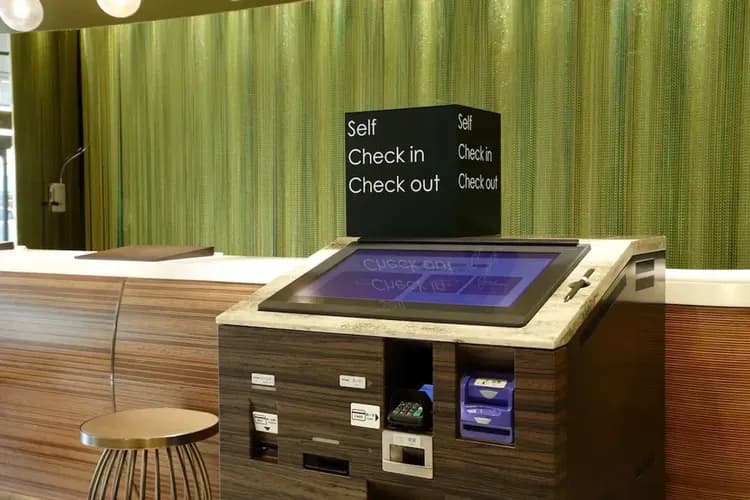 Check-in/check-out kiosk