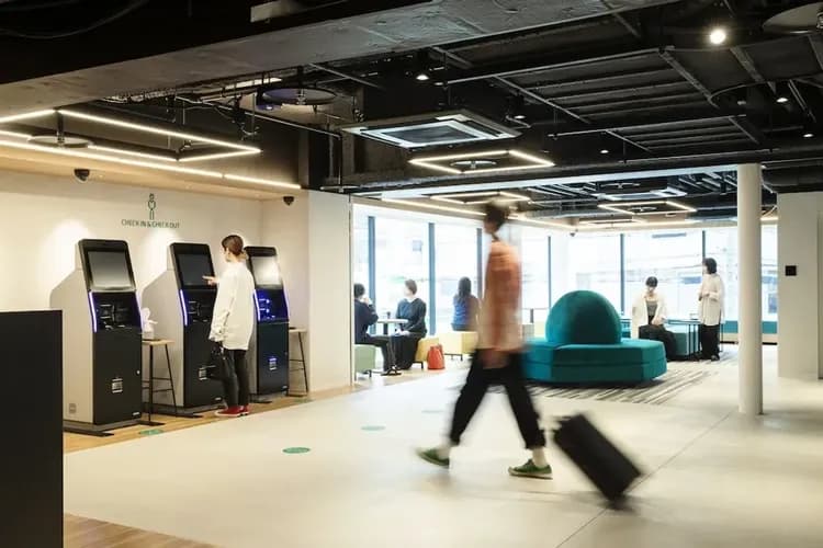 Check-in/check-out kiosk