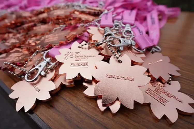 福井櫻花馬拉松過往獎牌參考（實際以大會最終提供為主）