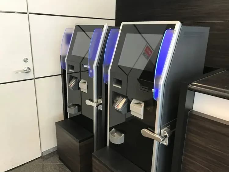 Check-in/check-out kiosk