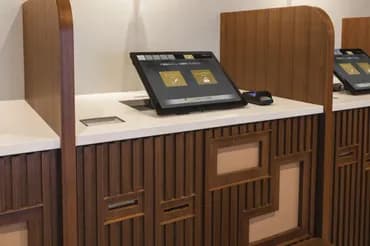 Check-in/check-out kiosk