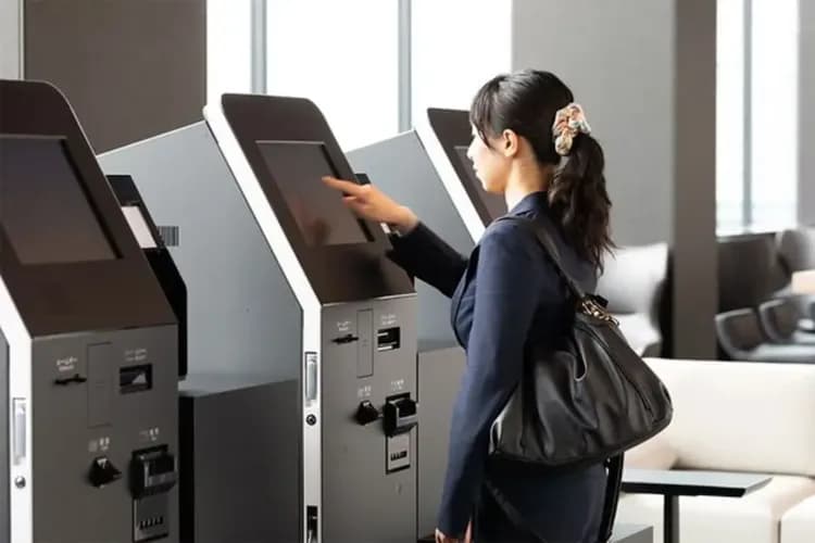 Check-in/check-out kiosk