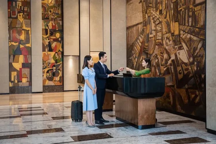 Check-in/check-out kiosk